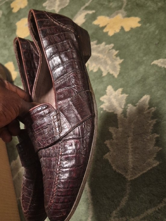 Strada Croc-Embossed Penny Loafers - Dark Brown main image 9